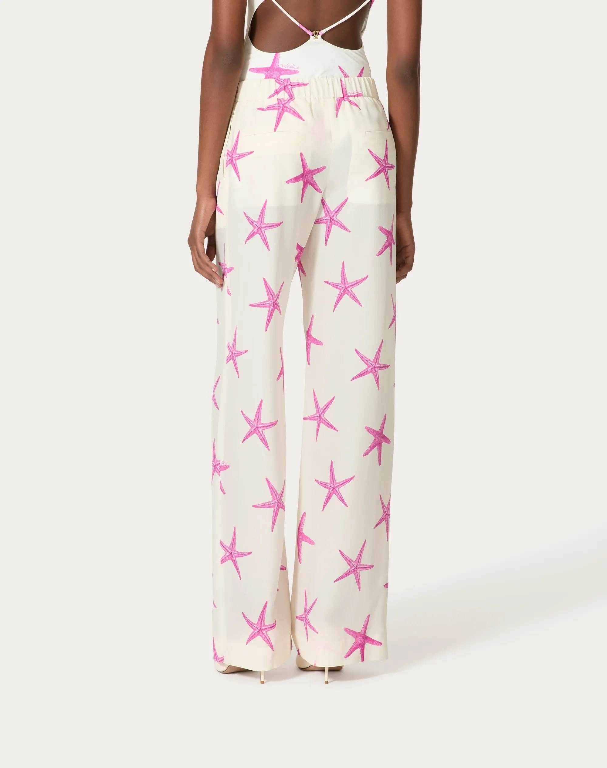 PANTALONI IN CREPE DE CHINE STARFISH