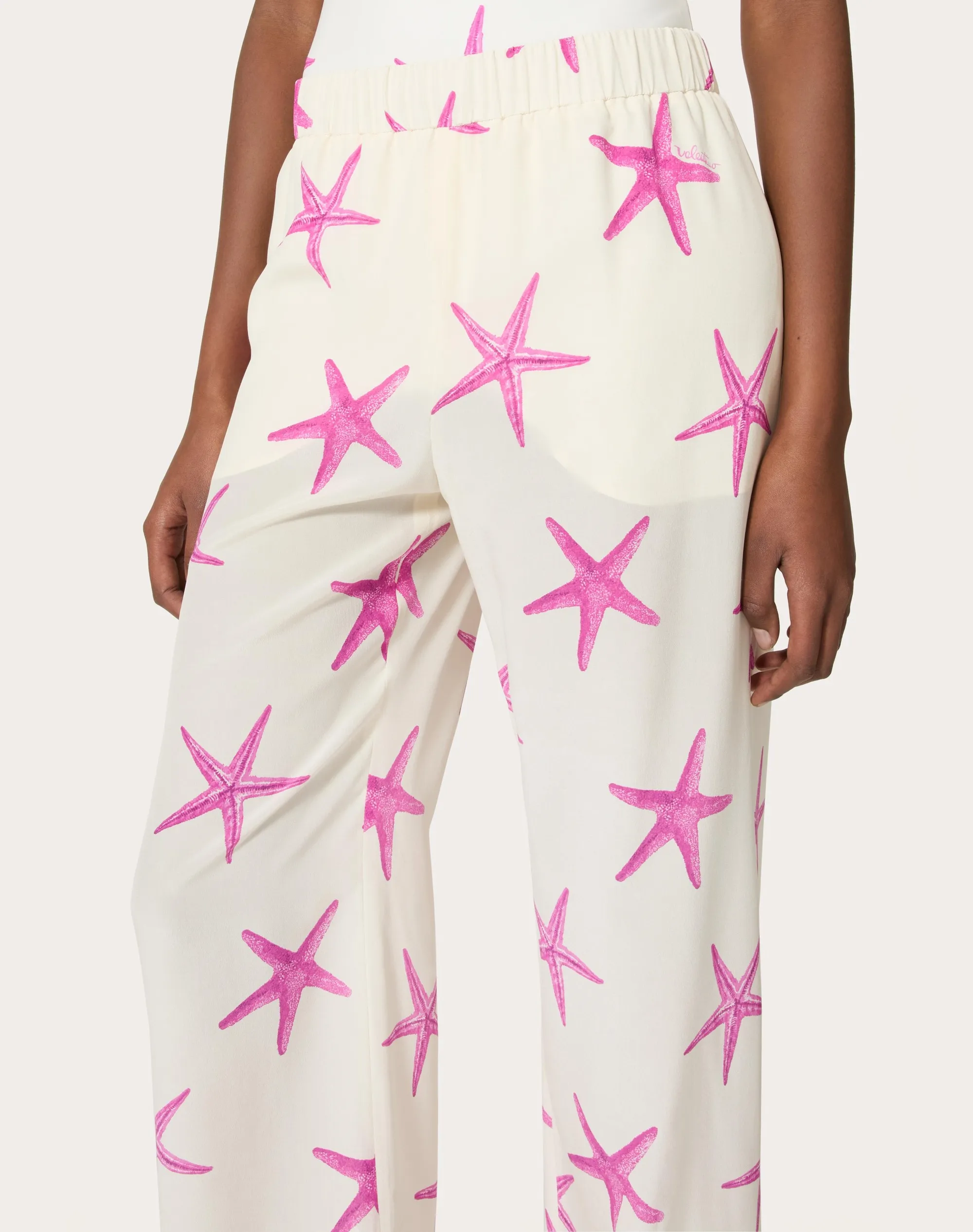 PANTALONI IN CREPE DE CHINE STARFISH