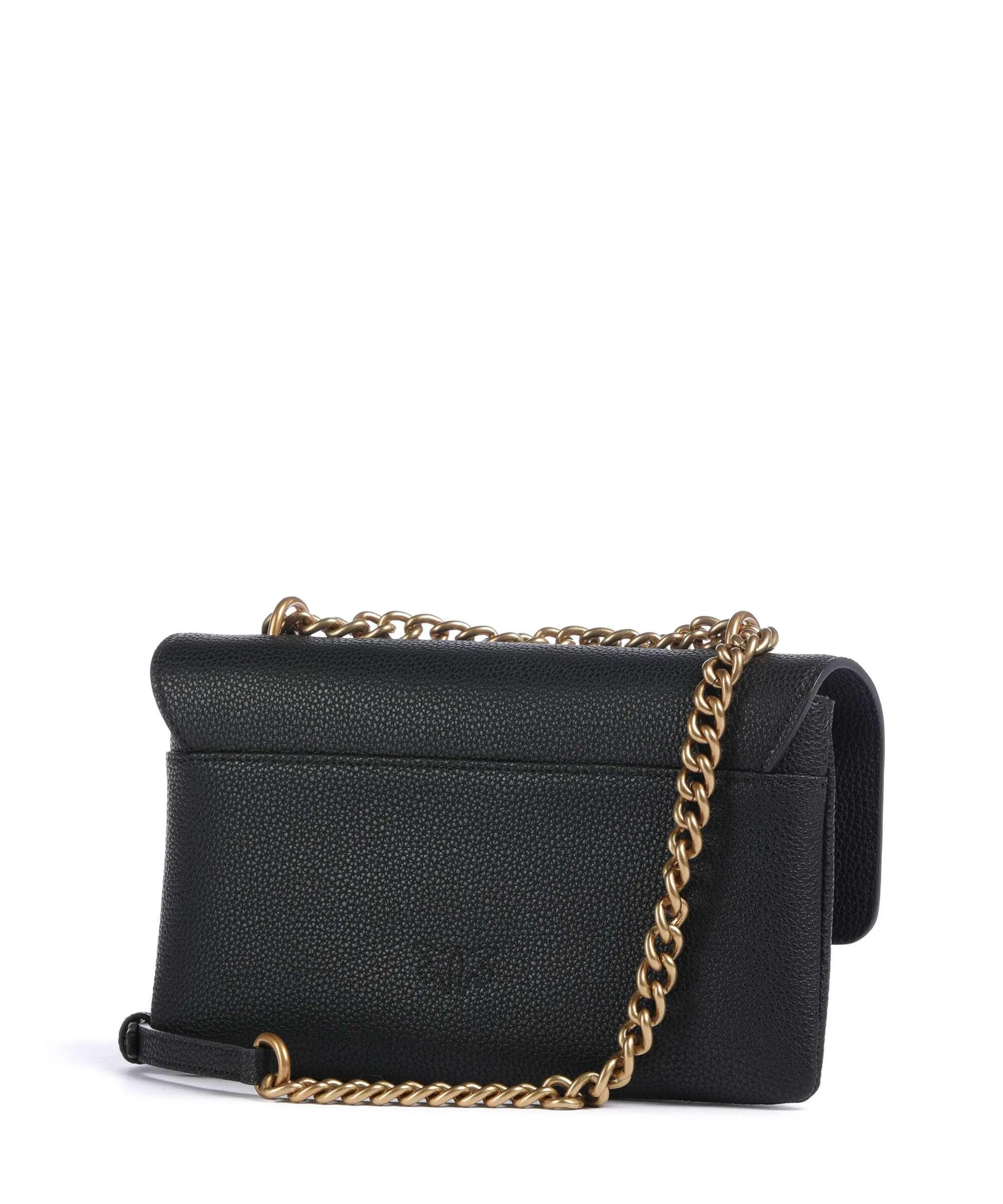  Pinko Love Soft Mini Borsa a spalla pelle granulata nero  