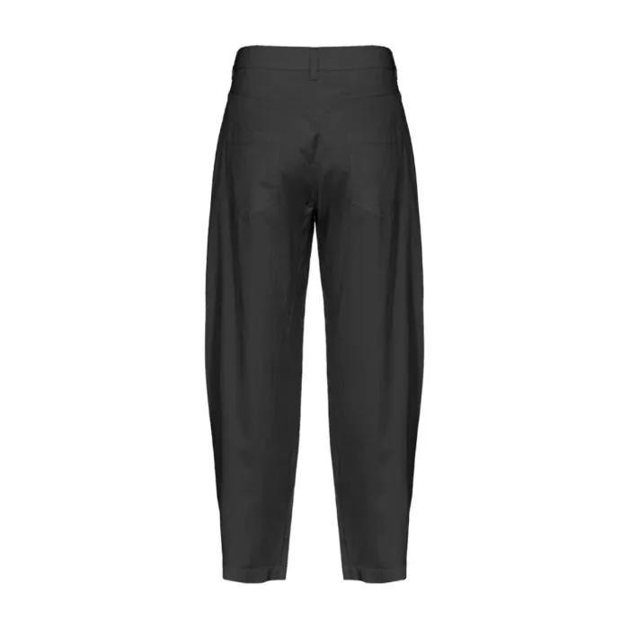 Pinko Pantaloni Barrel Leg Satin Nero