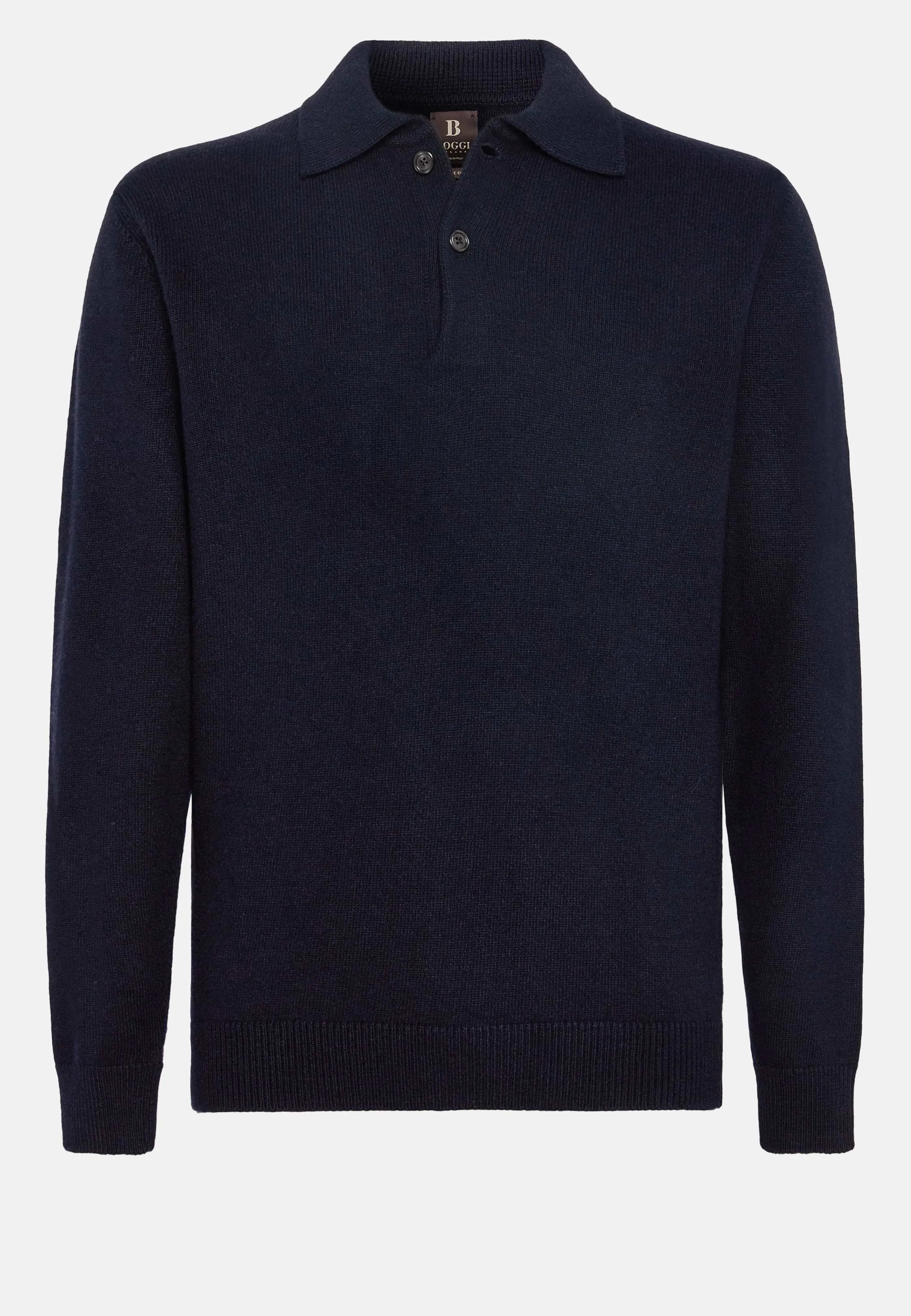 Polo Di Maglia Navy In Misto Cashmere