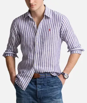 POLO RALPH LAUREN UOMO--Camicia a righe di lino