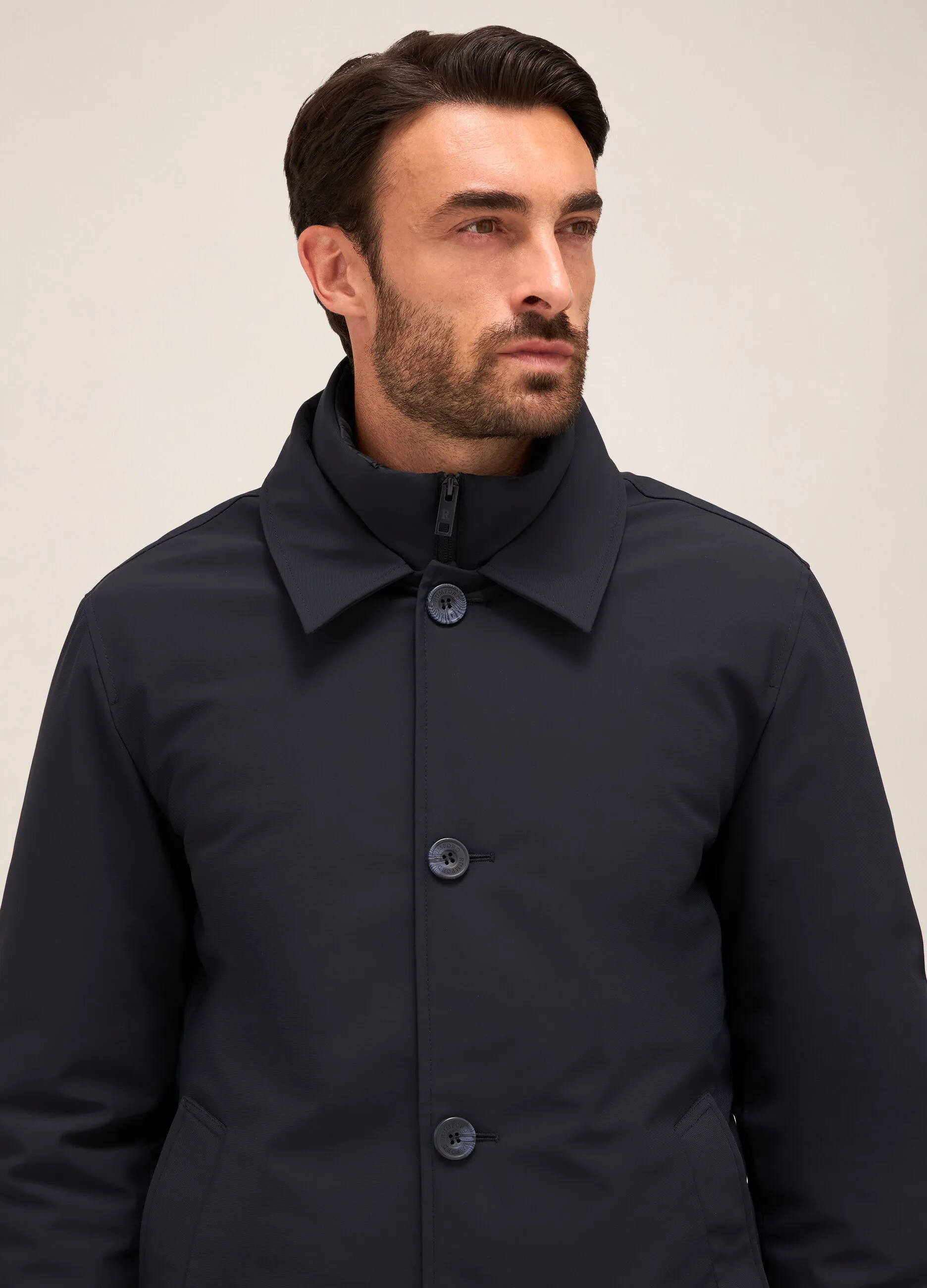 RUMFORD  Cappotto imbottito in tessuto stretch uomo