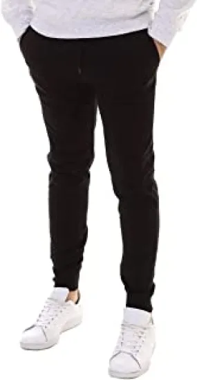 RUSSELL ATHLETIC CUFFED PANT BLACK pantalone lungo uomo  cotone con polsino