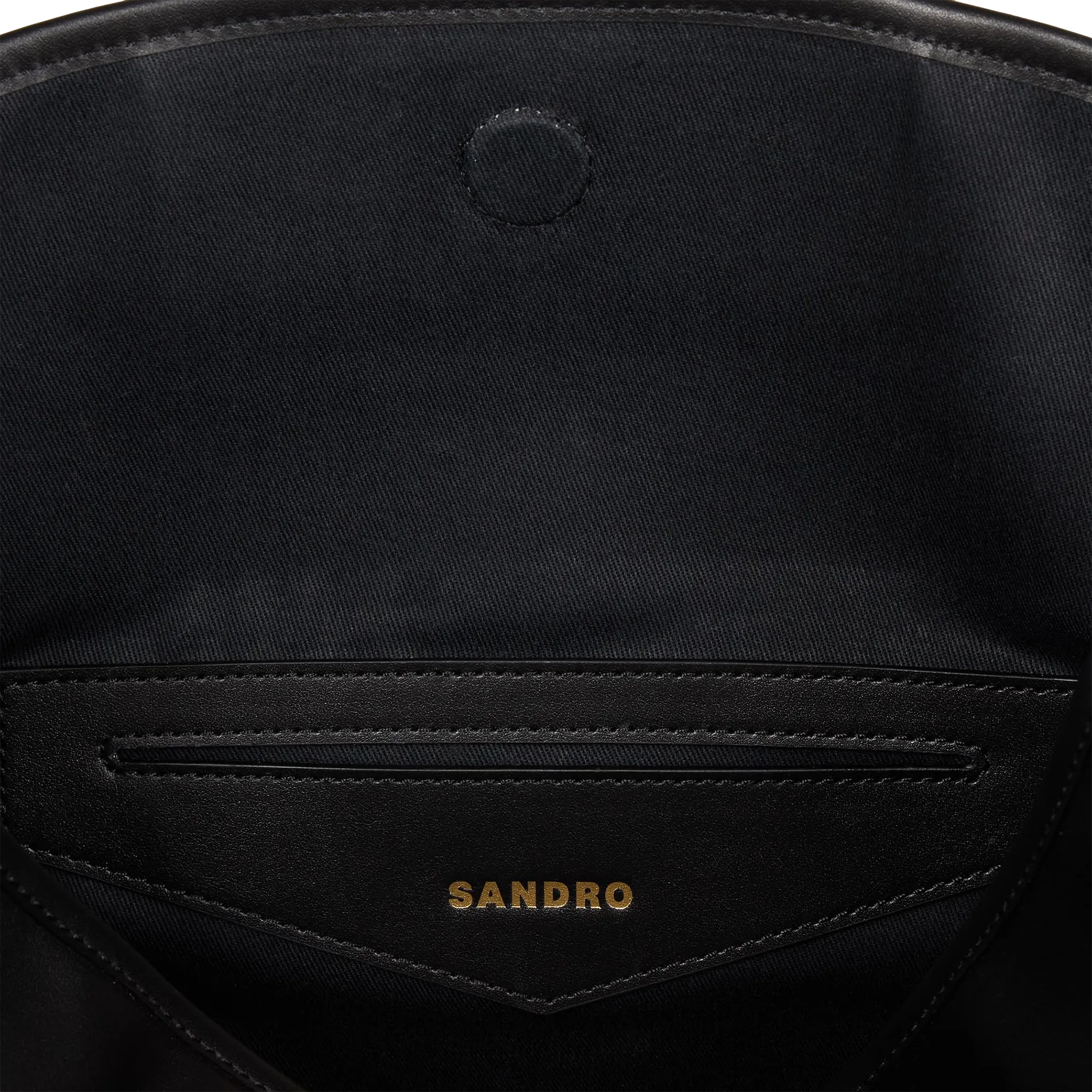  SANDRO   Borsa a secchiello in pelle | Nero