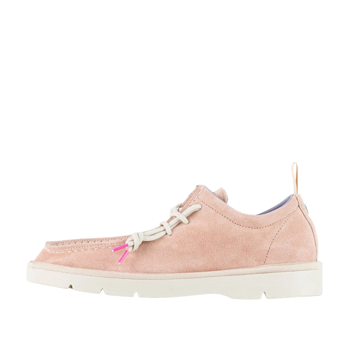 Scarpe Allacciate Donna Panchic P19 Suede Rosa Chiaro