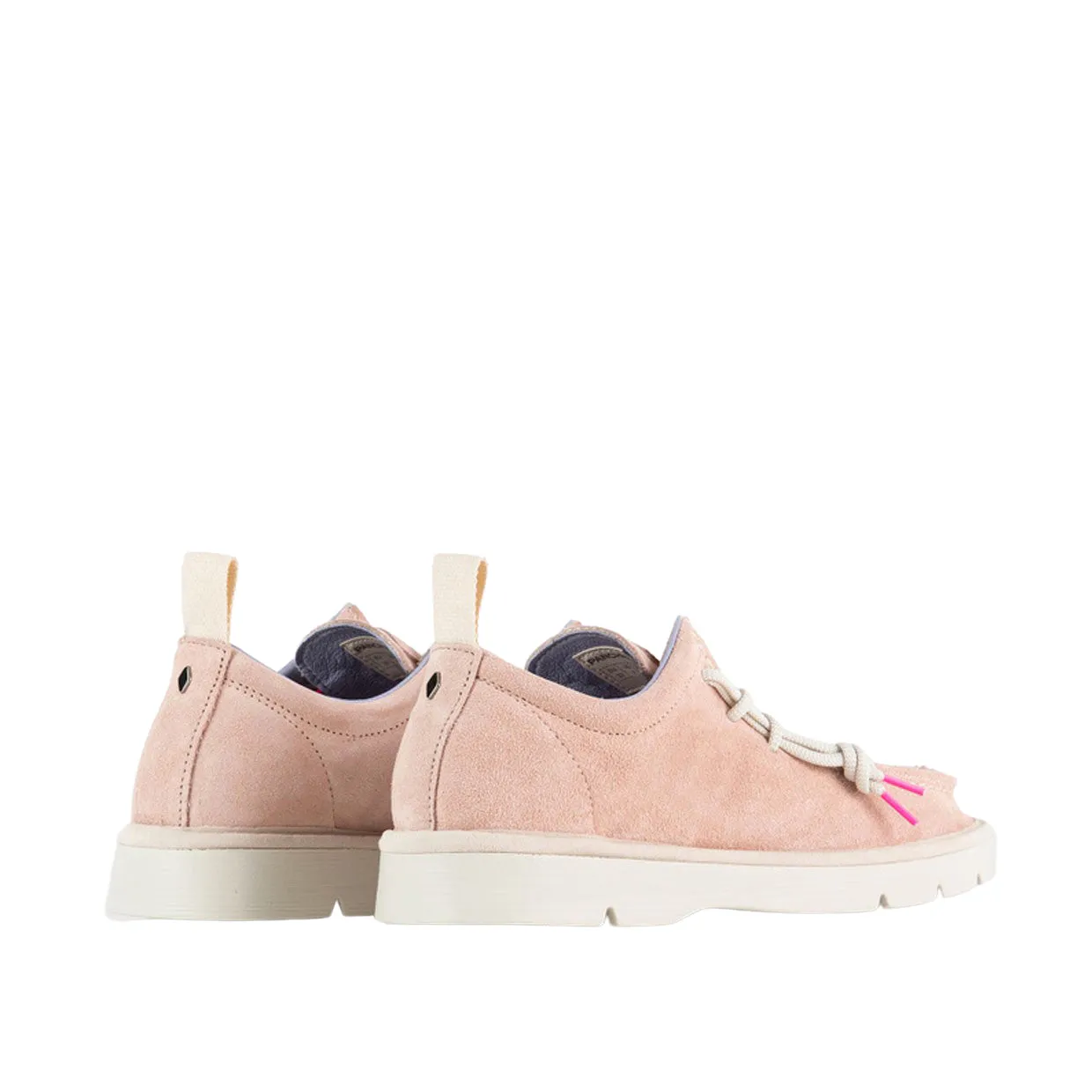 Scarpe Allacciate Donna Panchic P19 Suede Rosa Chiaro