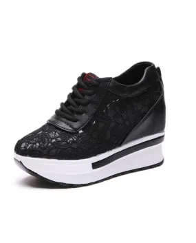 Scarpe da ginnastica da donna traspiranti in pizzo nuove estive Scarpe casual comode da donna