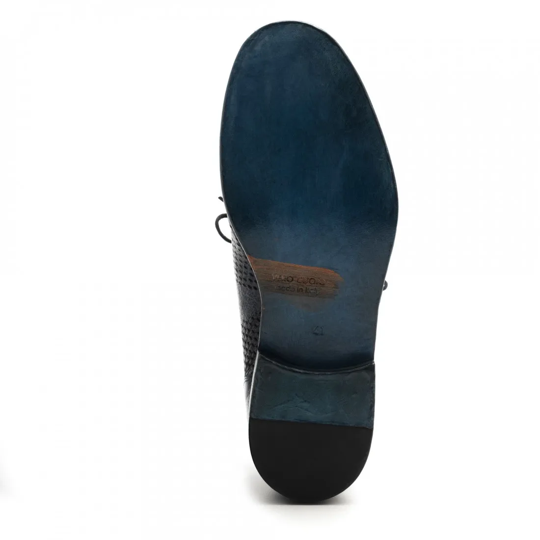 Slip on Hundred 100 blu scuro in pelle forata