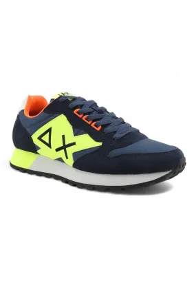 SUN68 Jaki Fluo Sneaker Uomo Navy Blue Z34113