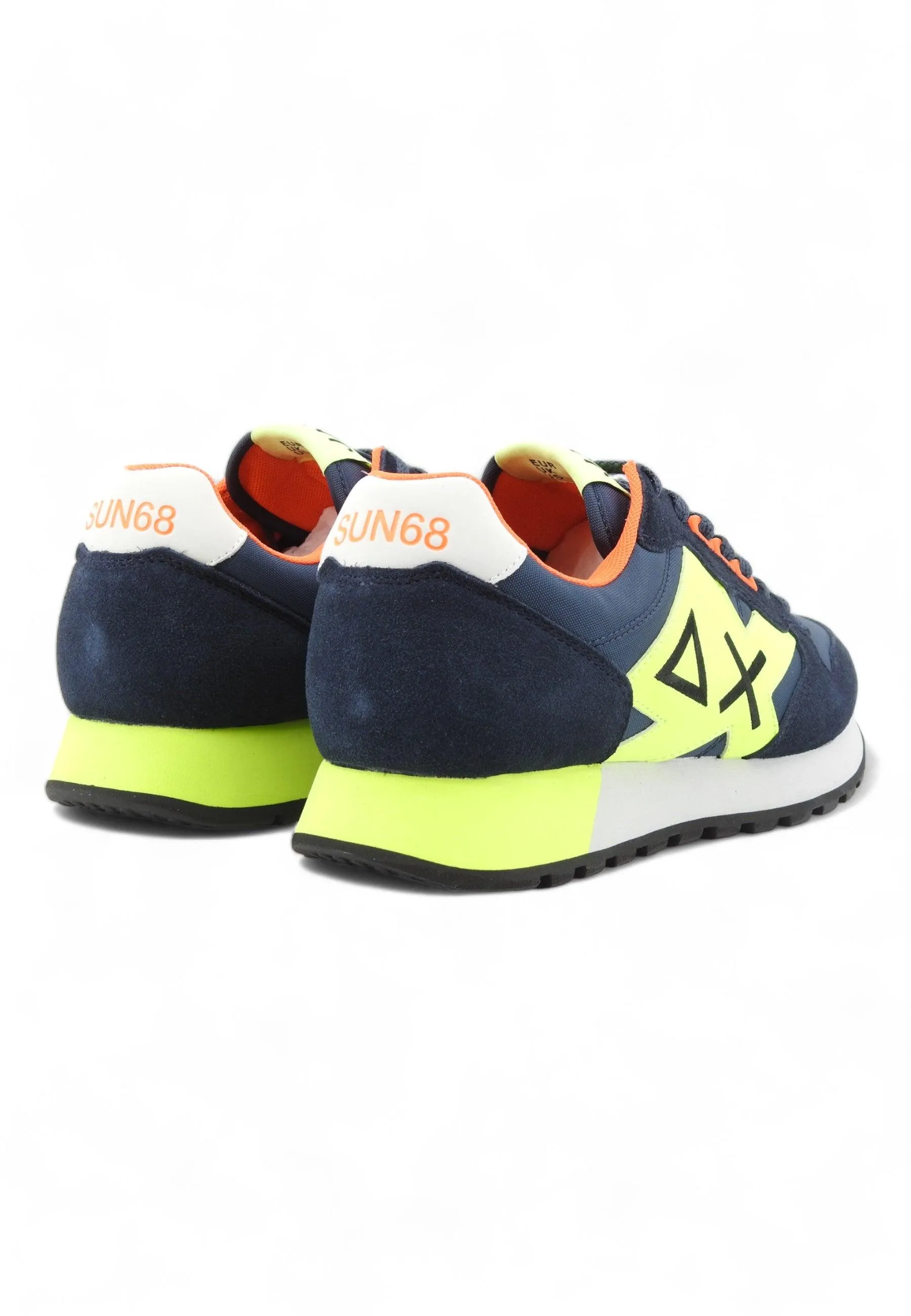 SUN68 Jaki Fluo Sneaker Uomo Navy Blue Z34113