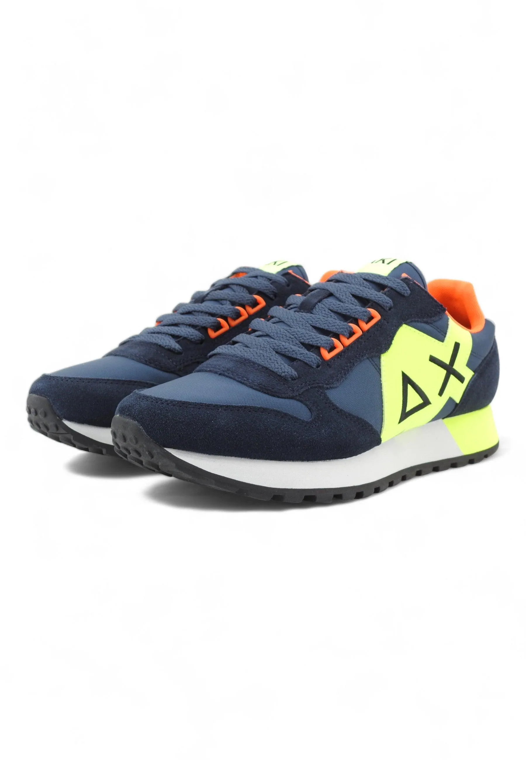 SUN68 Jaki Fluo Sneaker Uomo Navy Blue Z34113