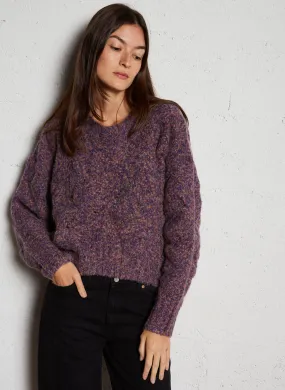  THE KORNER   Maglione scollo tondo dritto in maglia | Viola