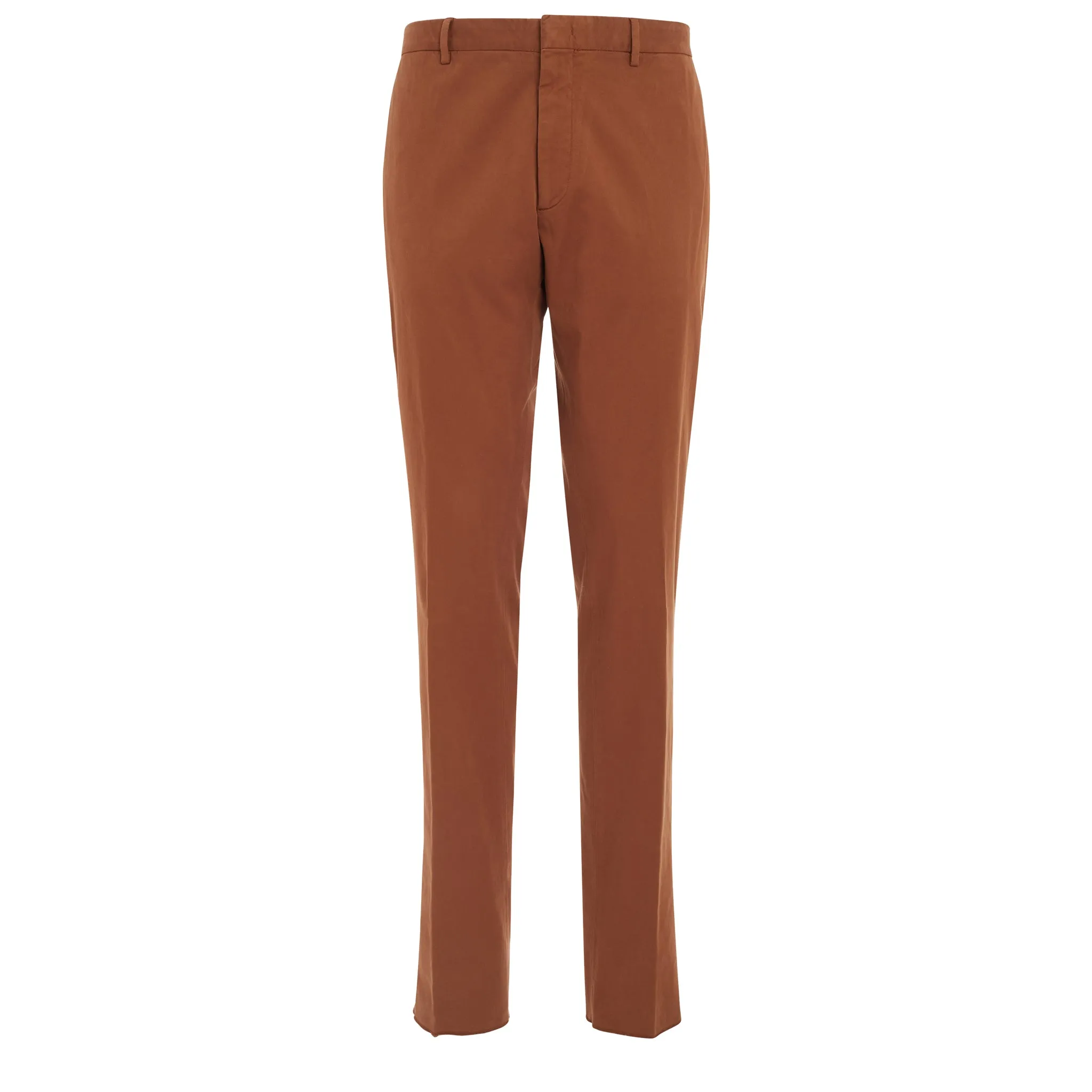 ZEGNA  Pantalone in cotone marrone