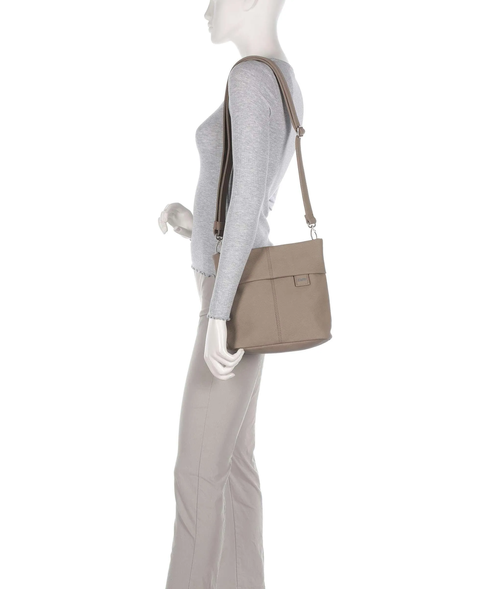  Zwei Mademoiselle.M M8 Borsa a spalla pelle sintetica beige  